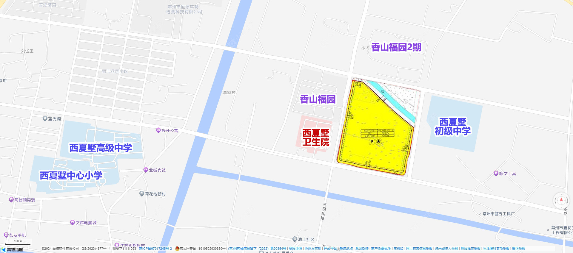 西夏墅平顶山路东侧，阳澄湖路北侧地块区位示意图