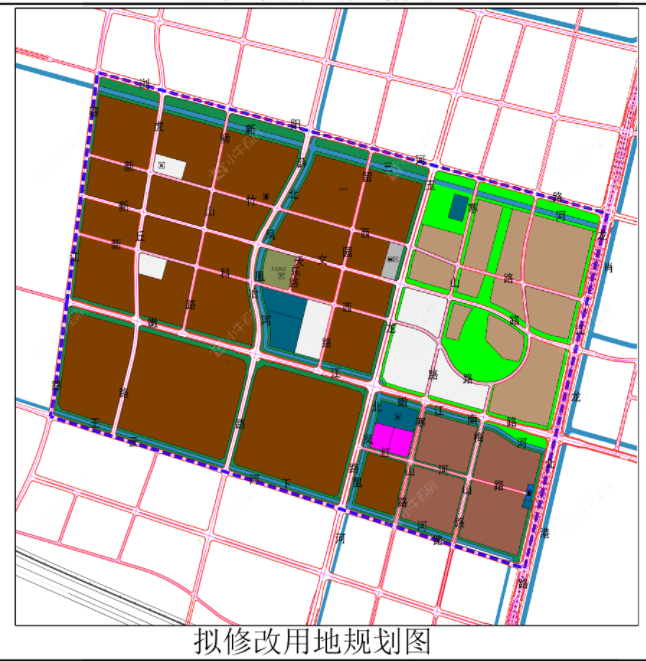薛家镇06片区拟修改用地规划图