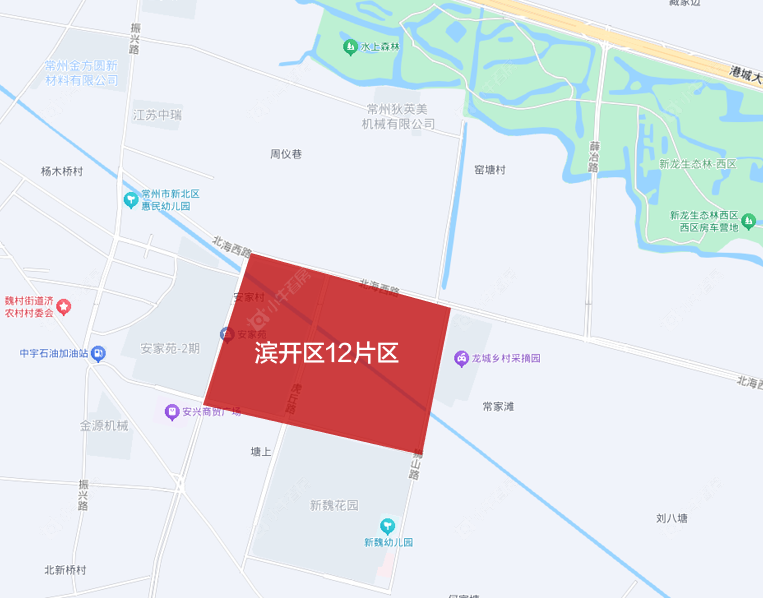 滨开区12片区区位示意图