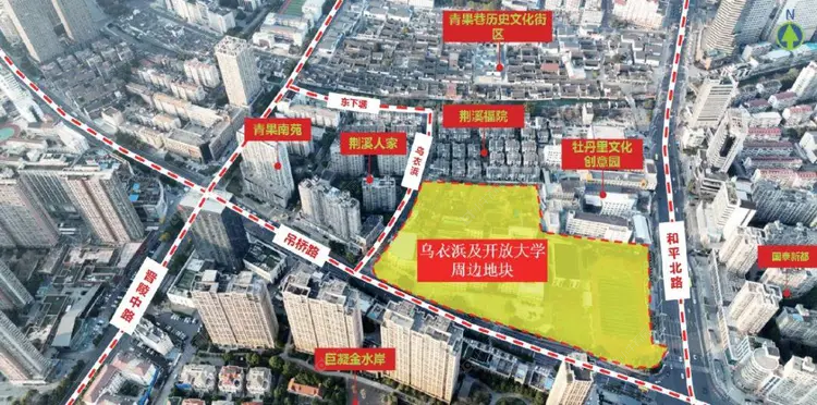 乌衣浜及开放大学周边地块区位图