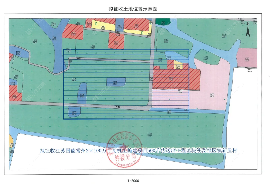 江苏国能常州2×100万千瓦机组扩建项目500千伏送出工程地块