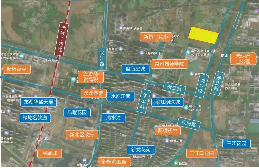 江技师北侧地块区位图