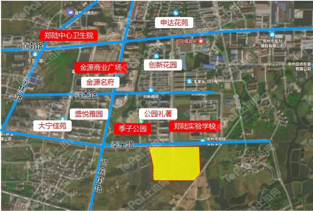 挂牌地块_季子公园南侧地块区位示意图