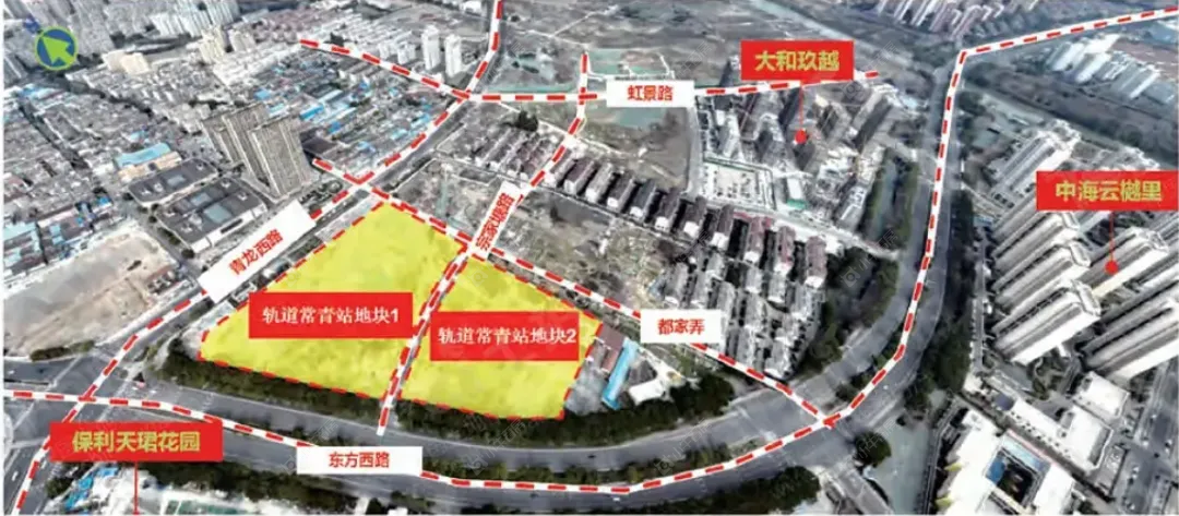 东方西路东侧、青龙西路南侧地块区位图