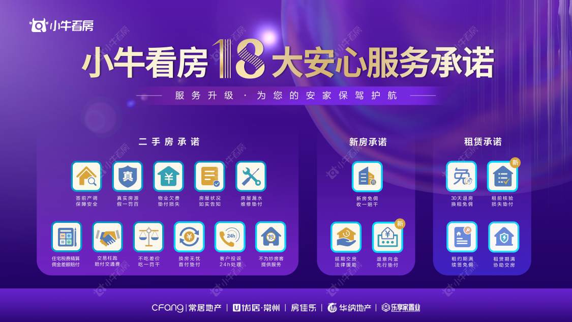 安心服务承诺再升级，十八大服务保障助力安家！
